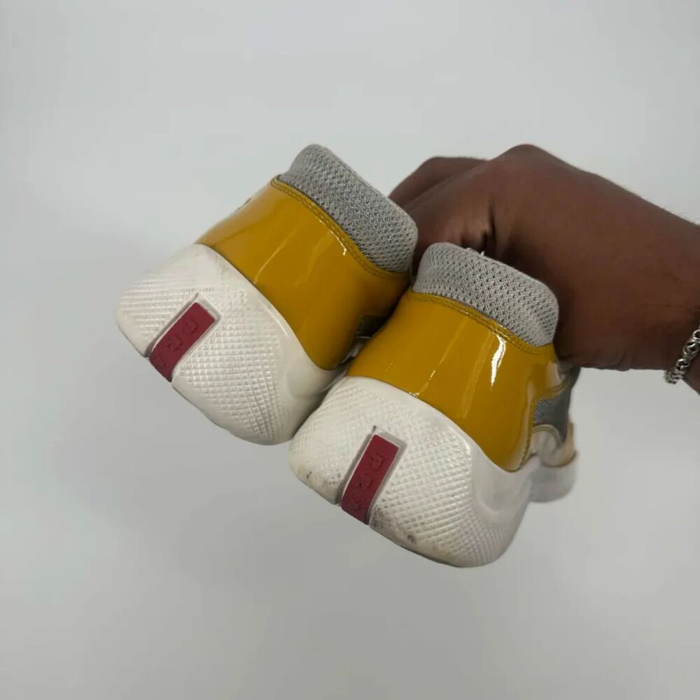 Prada America's Cup Yellow Patent Leather Sneakers Prada Size 9 / US 10M - Picture 5 of 8